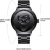 GIMTO Creative Men's 3D Skull Watch Cool Stainless Steel Big Dial Vintage Boy Quartz Military Wristwatch (Black 3D Skull) - Image 6