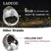 LAOYOU Sugar Skull Rings for Men Women, Stainless Steel Day of the Dead Mens Jewelry, Cool Biker Gothic Ring Christmas Gifts - Image 2