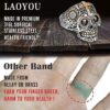 LAOYOU Sugar Skull Rings for Men Women, Stainless Steel Day of the Dead Mens Jewelry, Cool Biker Gothic Ring Christmas Gifts - Image 3