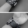 Vigorbee Good Leather Punk Skull Quartz Men's Square Wrist Watch,Big Dial Skull Women's Watch,Silver Skull Elements,Fashion Gift Watch Cool Rock Watch - Image 6