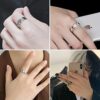 AIDSOTOU Mens Vintage Open Rings Set Frog Snake Skull Cool Punk Goth Ring for Men Women Girls Adjustable - Image 5