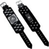 Vigorbee Good Leather Punk Skull Quartz Men's Square Wrist Watch,Big Dial Skull Women's Watch,Silver Skull Elements,Fashion Gift Watch Cool Rock Watch - Image 3