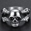 Jude Jewelers Stainless Steel Retro Vintage Gothic Skull Cocktail Party Biker Ring - Image 3