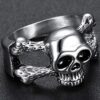 Jude Jewelers Stainless Steel Retro Vintage Gothic Skull Cocktail Party Biker Ring - Image 2