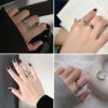 AIDSOTOU Mens Vintage Open Rings Set Frog Snake Skull Cool Punk Goth Ring for Men Women Girls Adjustable - Image 6