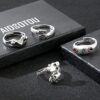 AIDSOTOU Mens Vintage Open Rings Set Frog Snake Skull Cool Punk Goth Ring for Men Women Girls Adjustable - Image 4