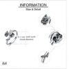 YAFEINI Gothic Skull Ring Open Wrap Rose Flower Skeleton Statement Ring Sterling Silver Retro Vintage Cocktail Party Punk Jewelry for Women Men (Not Adjustable) - Image 4