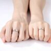 Beydodo 925 Silver Rings Custom Adjustable Sun and Moon Matching Rings Engraved I Love You Couples Rings Wedding - Image 2