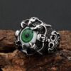 Gothic Evil Eye Rings Men Women Stainless Steel Green Eyeball Skull Claw Ring Punk Hip Hop Jewelry Accessories Halloween - Image 5