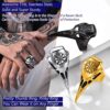 PROSTEEL Viking Crow Raven Skull Compass Customized Ring Size 7 Stainless Steel Punk Jewelry Nordic Pinky Rings For Men Women - Image 3