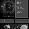 ALCADAN Men's Sports Watches Skeleton Skull Waterproof for Boys Cool Stainless Steel Wrist Watch 9178 - Image 4