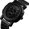 ALCADAN Men's Sports Watches Skeleton Skull Waterproof for Boys Cool Stainless Steel Wrist Watch 9178 - Image 2