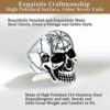 Bestyle Vintage Skull Head Ring with Viking Amulet, Cool Men Boys Gothic Sigent Ring Punk Biker Finger Ring for Cocktail Party Halloween, Size 7-14, Send Gift Box - Image 6