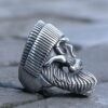 Gothic Stainless Steel Bearded Skull Ring Punk Hip Hop Biker Skull Ring Men Fashion Jewelry - Image 4
