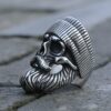 Gothic Stainless Steel Bearded Skull Ring Punk Hip Hop Biker Skull Ring Men Fashion Jewelry - Image 3