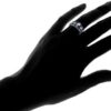 Barzel Black Rhodium Plated Created Black Opal Ring for Women - Image 3