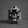 TAOCUTO Store - Indian Jaguar Warrior Skull Stainless Steel Ring for Men (9) - Image 3