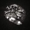 Vintage Skull Ring for Men, Crossbones Pirate Skull Ring, Stainless Steel Scary Marine Ring, Goth Ring, Hip Hop Biker Punk Ring, Motorcycle Ring, Spooky Halloween Ring Gift - Image 3