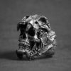 TAOCUTO Store - Indian Jaguar Warrior Skull Stainless Steel Ring for Men (9) - Image 2