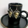 Vincent Van Gogh Skull Handmade Painting Earrings - Image 2