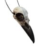 Bone Jewelry Gothic Raven Skull Necklace
