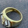 HarlemBling Real Solid 925 Sterling Silver - Grim Reaper Santa Muerte Men's Ring - 14k Yellow Gold Finish - Diamond Cut Icy Ring For Men - Sizes 6-13 - Image 8