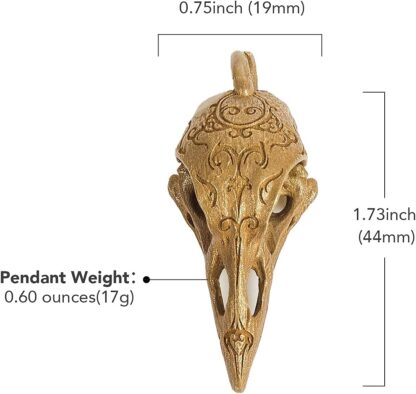 COPPERTIST.WU Raven Skull Pendant - Image 4