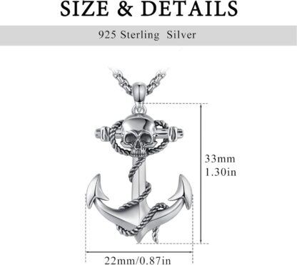 TRISHULA Anchor Necklace 925 Sterling - Image 6