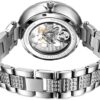 RORIOS Women Watches Mechanical Watch Leather Band Automatic Self-Winding Wristwatch Moon Phase Luminous Watch for Women Ladies - Image 4