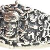 Pirate Skull Biker Ring 925 Sterling Silver Jewelry Size 6-15 - Image 4