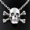 Skull Necklace Silver Large Skull and - Image 2